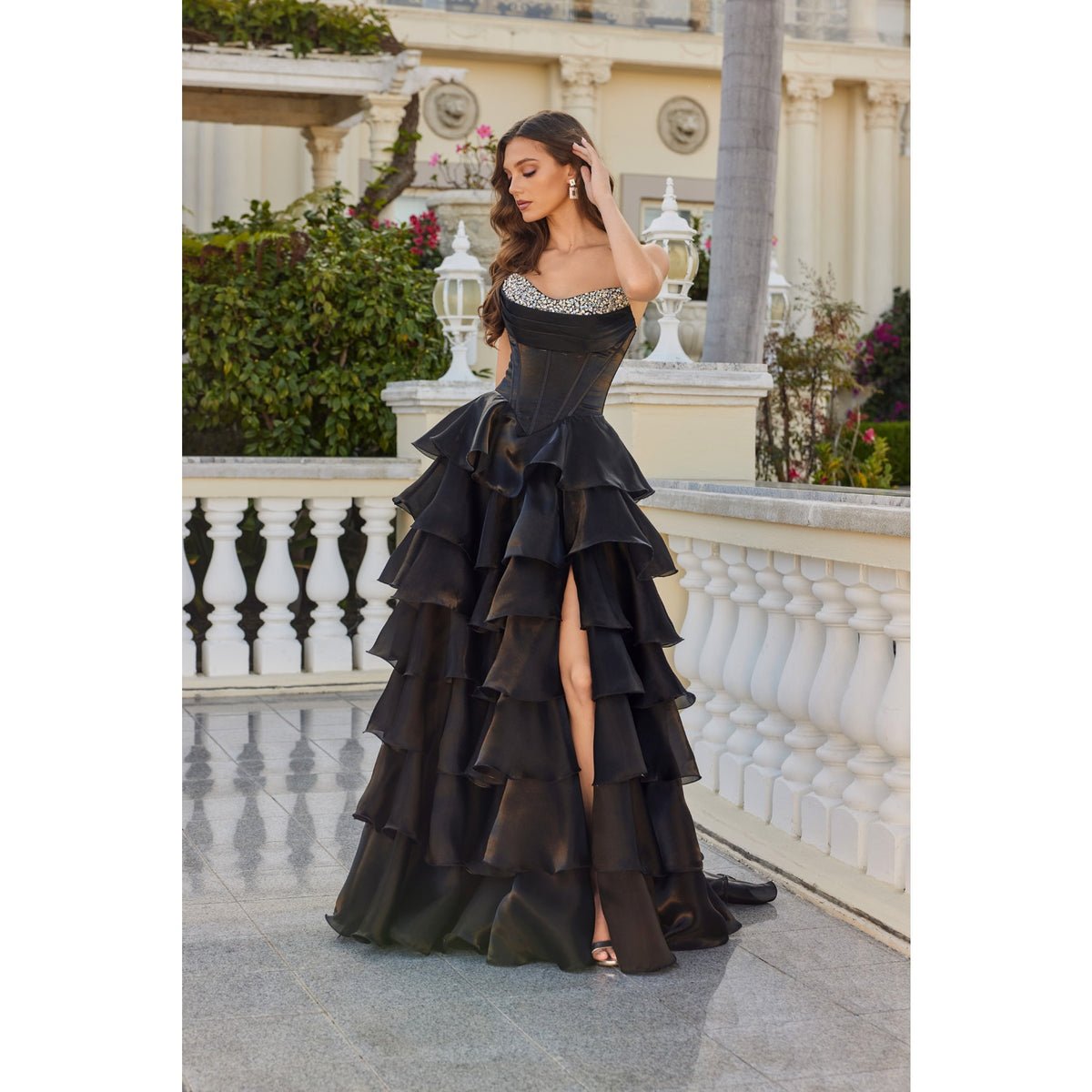 Moonlight Organza Strapless Tiered Gown - Dress - Juliet