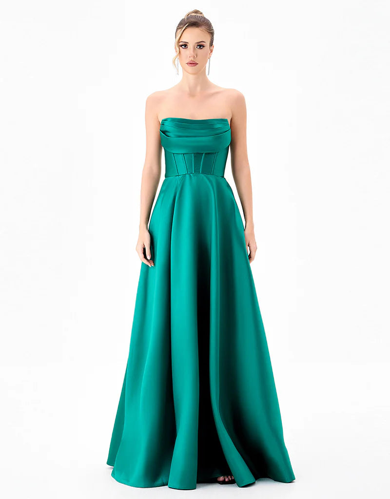 Virginia Corset Strapless Gown - Dress - Bariano