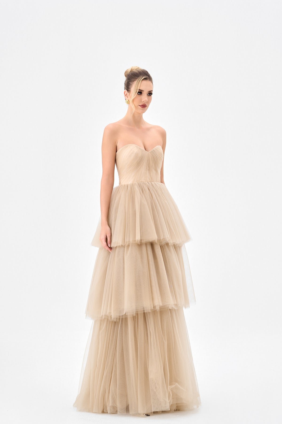 Nadya Tiered Tulle Gown - Dress - Bariano