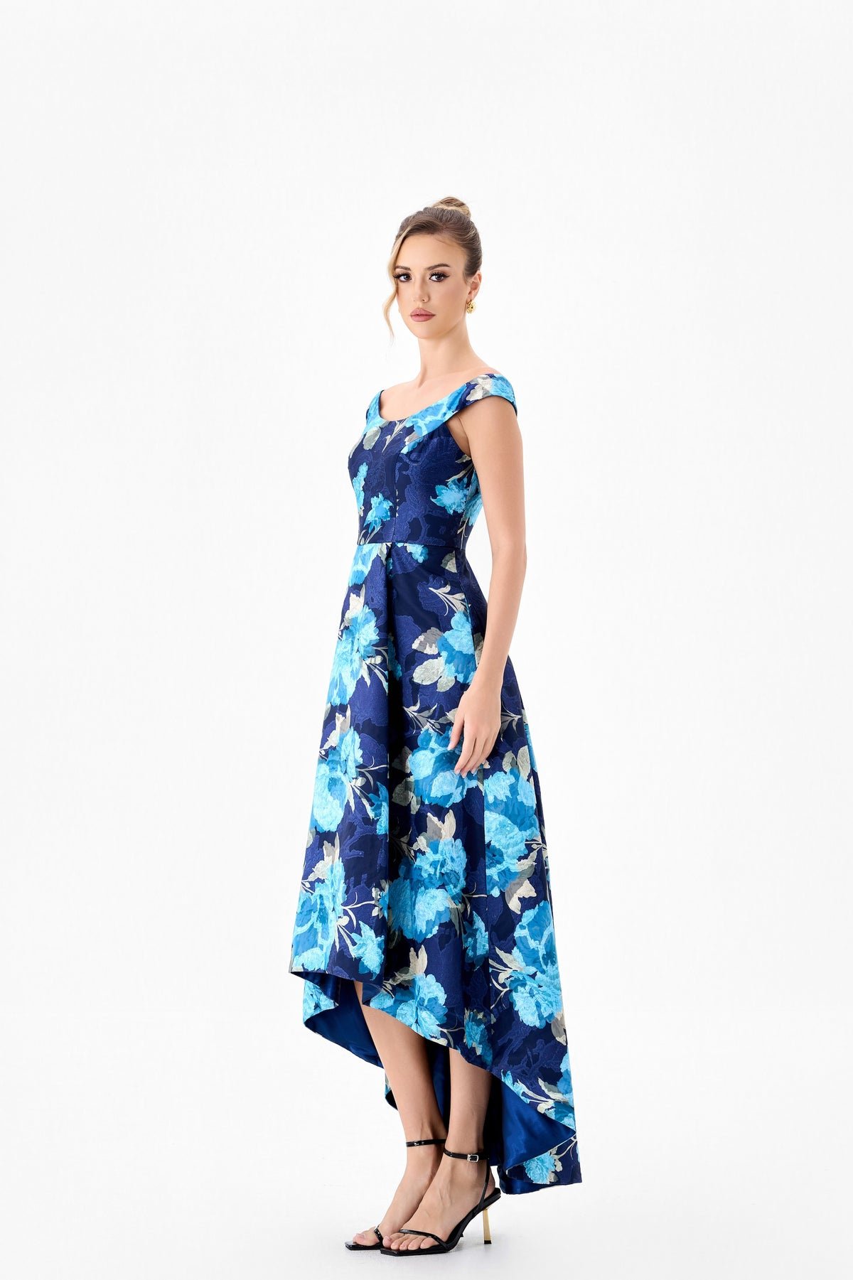 Abida Scoop Neck Hi-Low Dress - Dress - Bariano