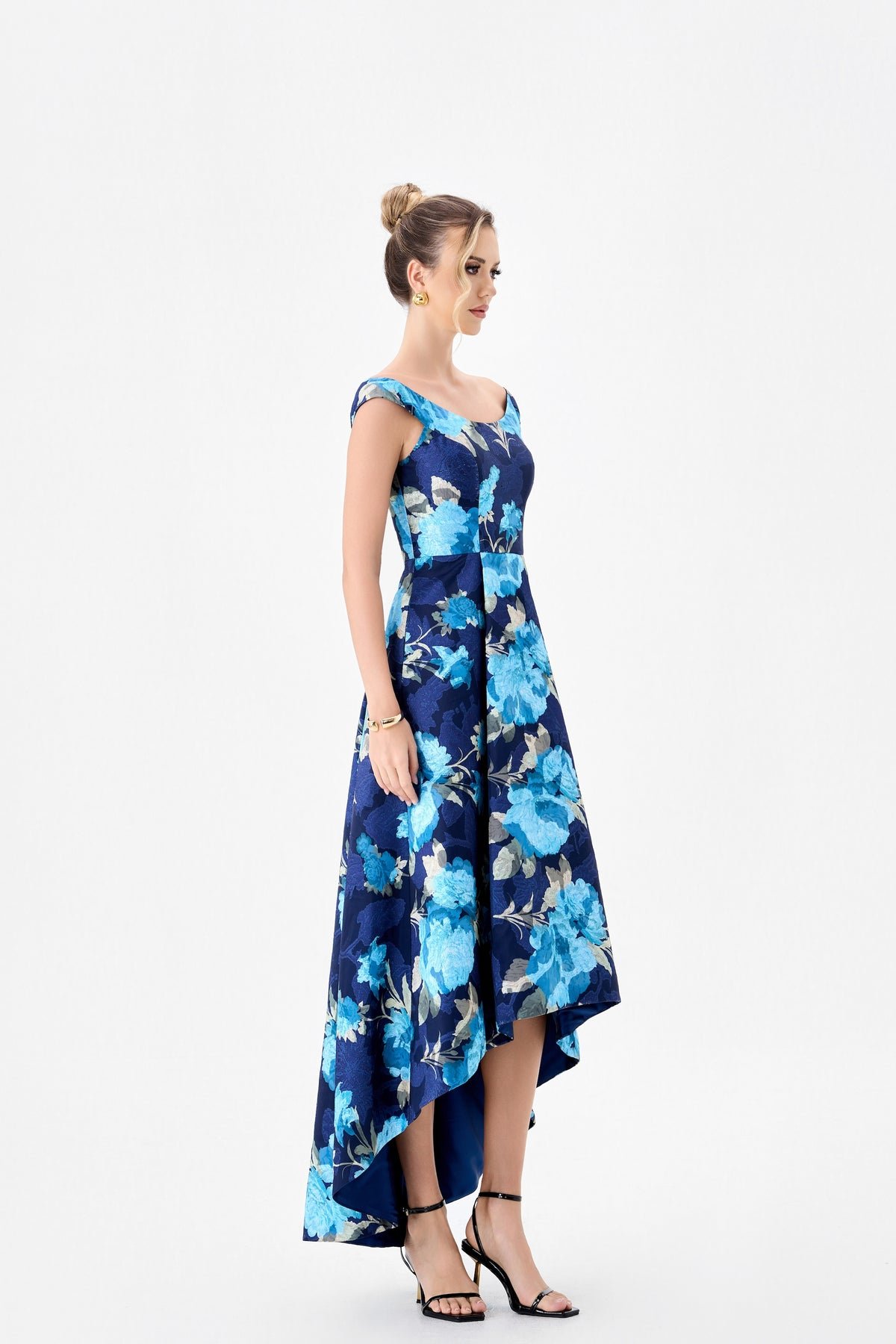 Abida Scoop Neck Hi-Low Dress - Dress - Bariano
