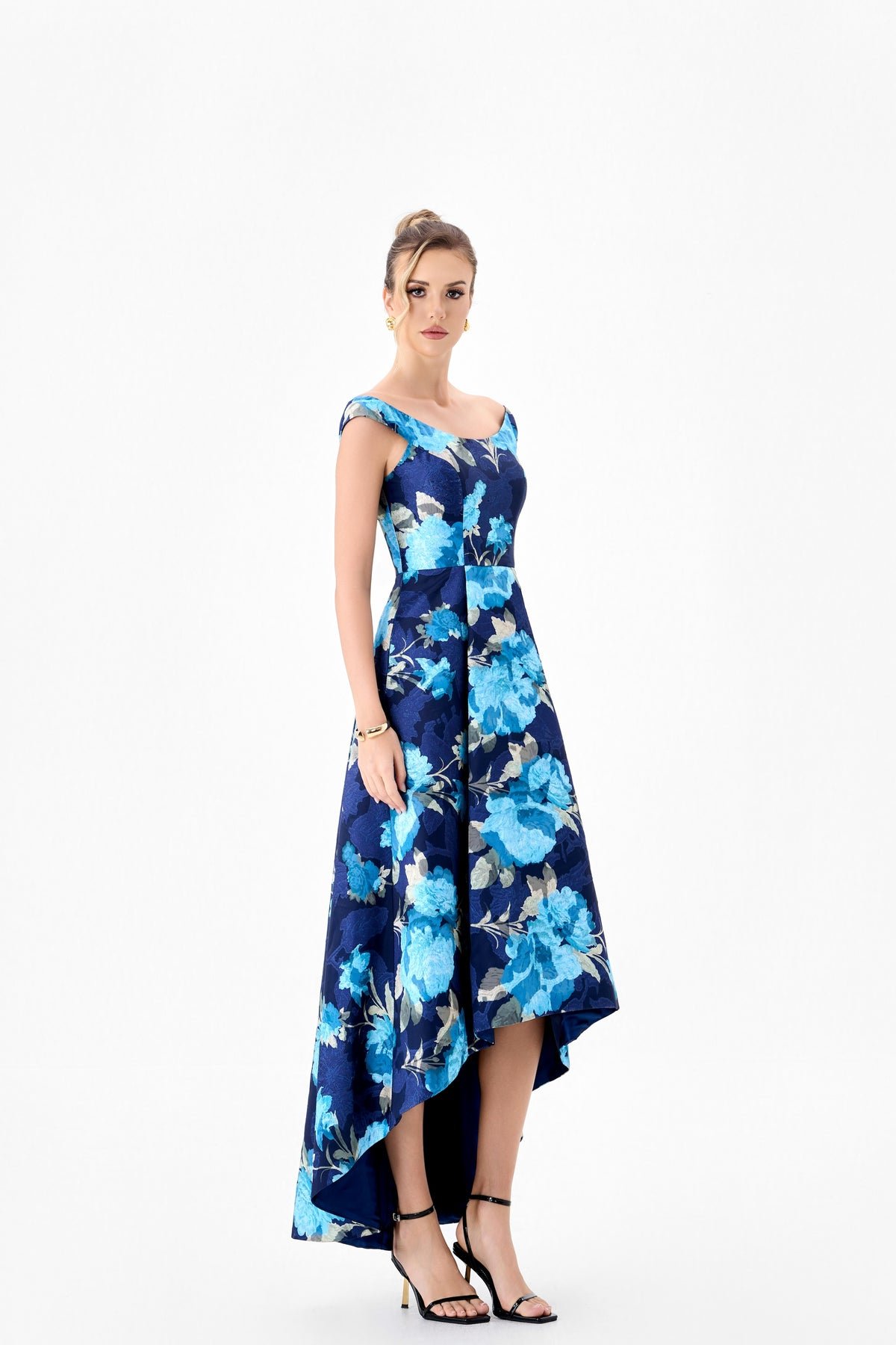 Abida Scoop Neck Hi-Low Dress - Dress - Bariano