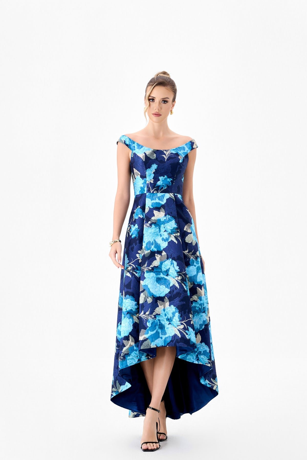 Abida Scoop Neck Hi-Low Dress - Dress - Bariano