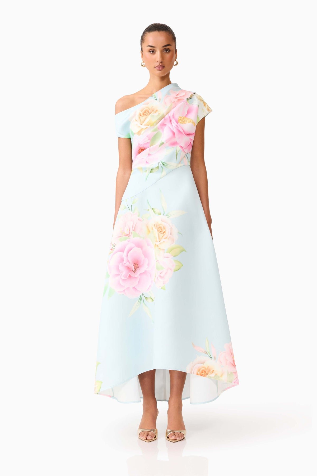 Harper Asymmetrical Gown - Dress - Elliatt