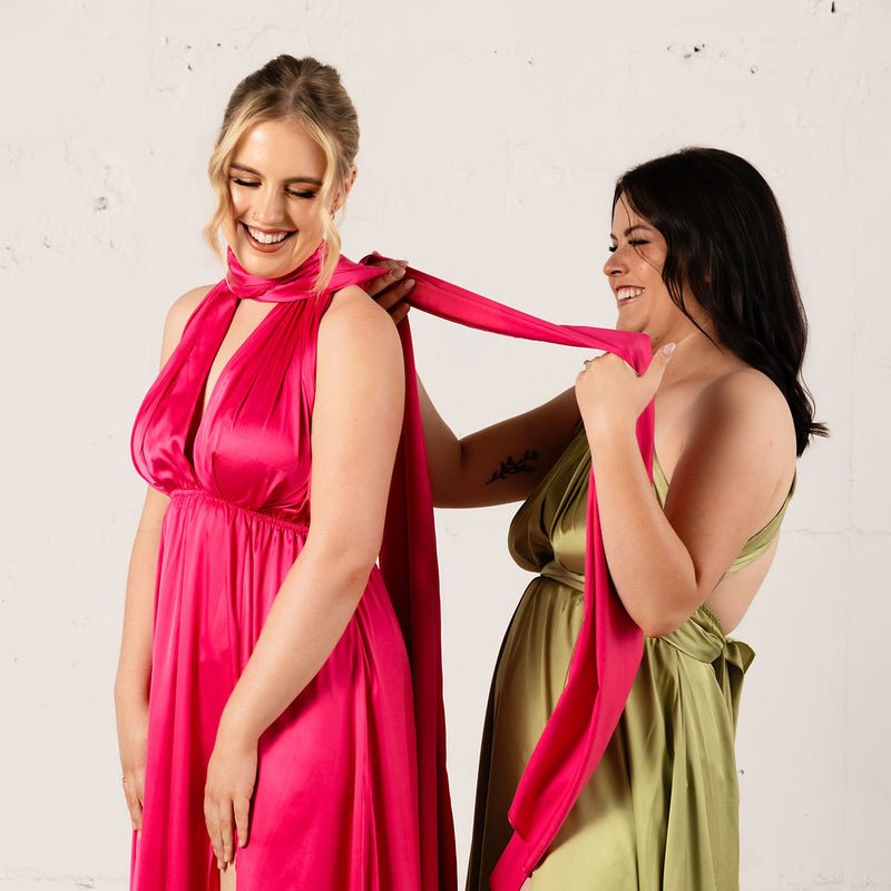 Satin Multiway Dress - Dress - JOUNE