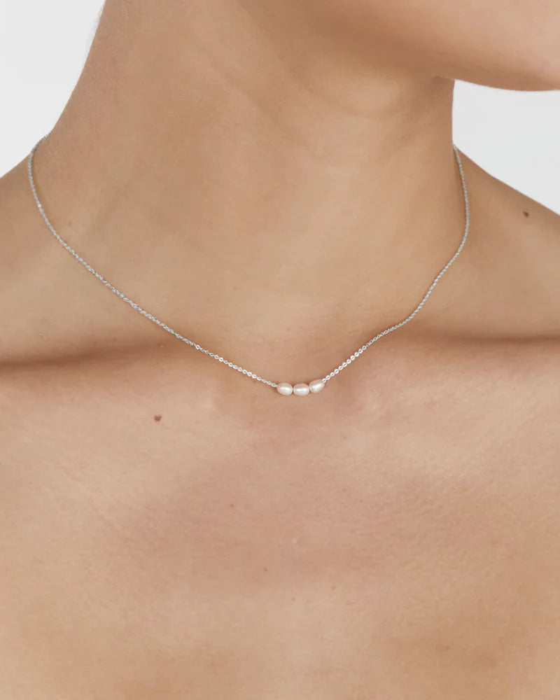 Mini Pearl Necklace - Silver - Jewellery - Saint Valentine