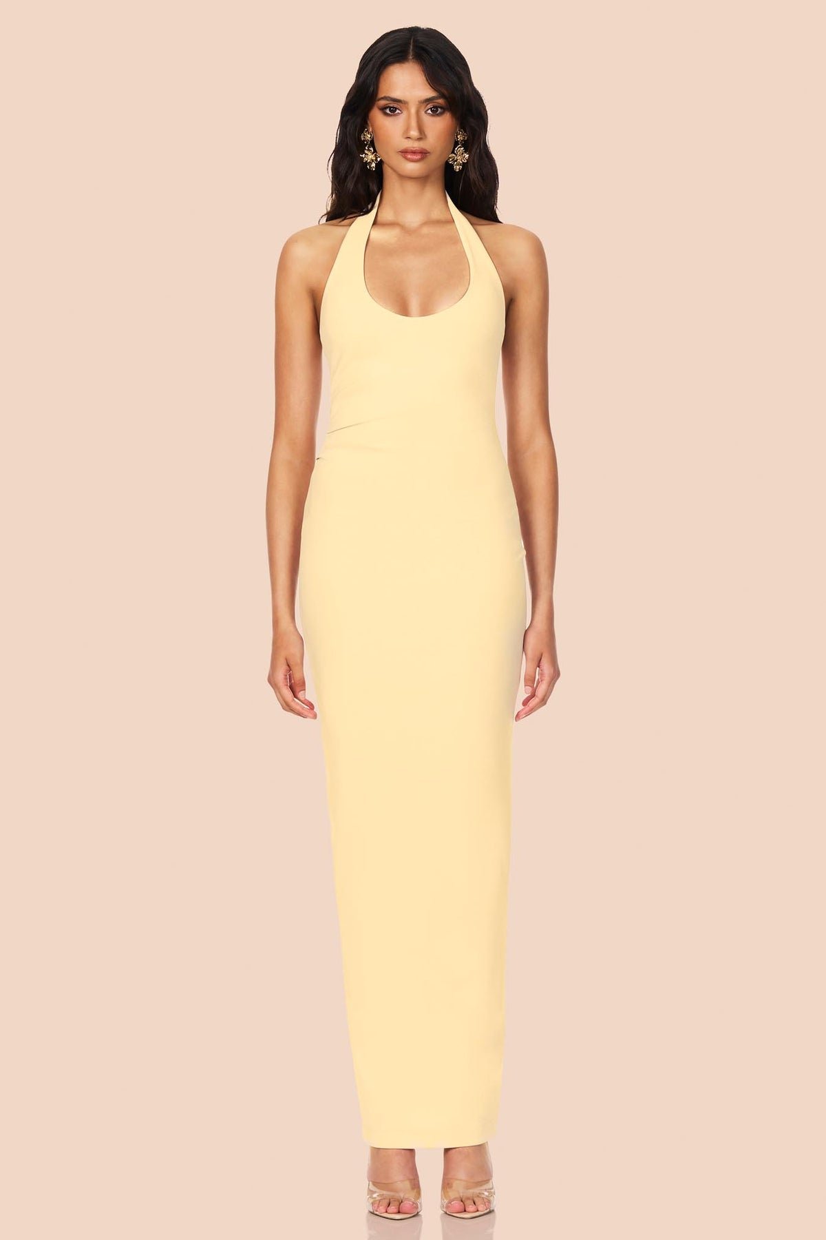 Natalia Halter Maxi Lemon - Dress - Nookie