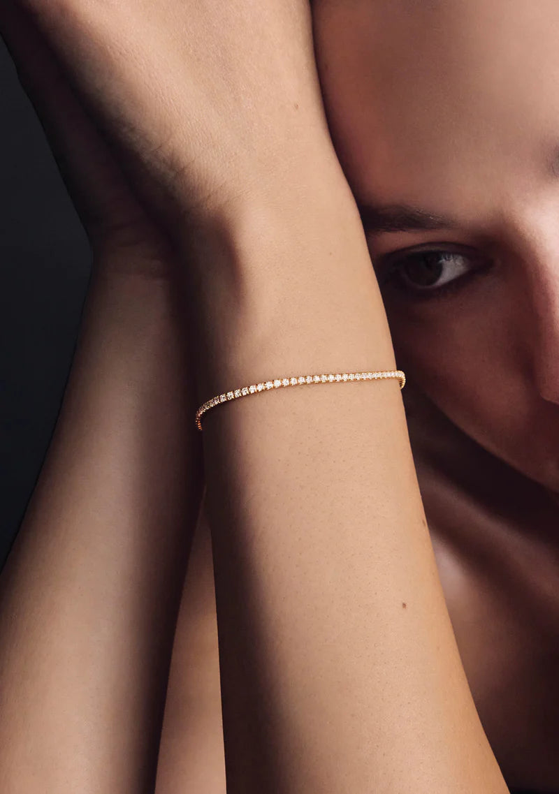Palais Fine Tennis Bracelet - Gold - Jewellery - Saint Valentine