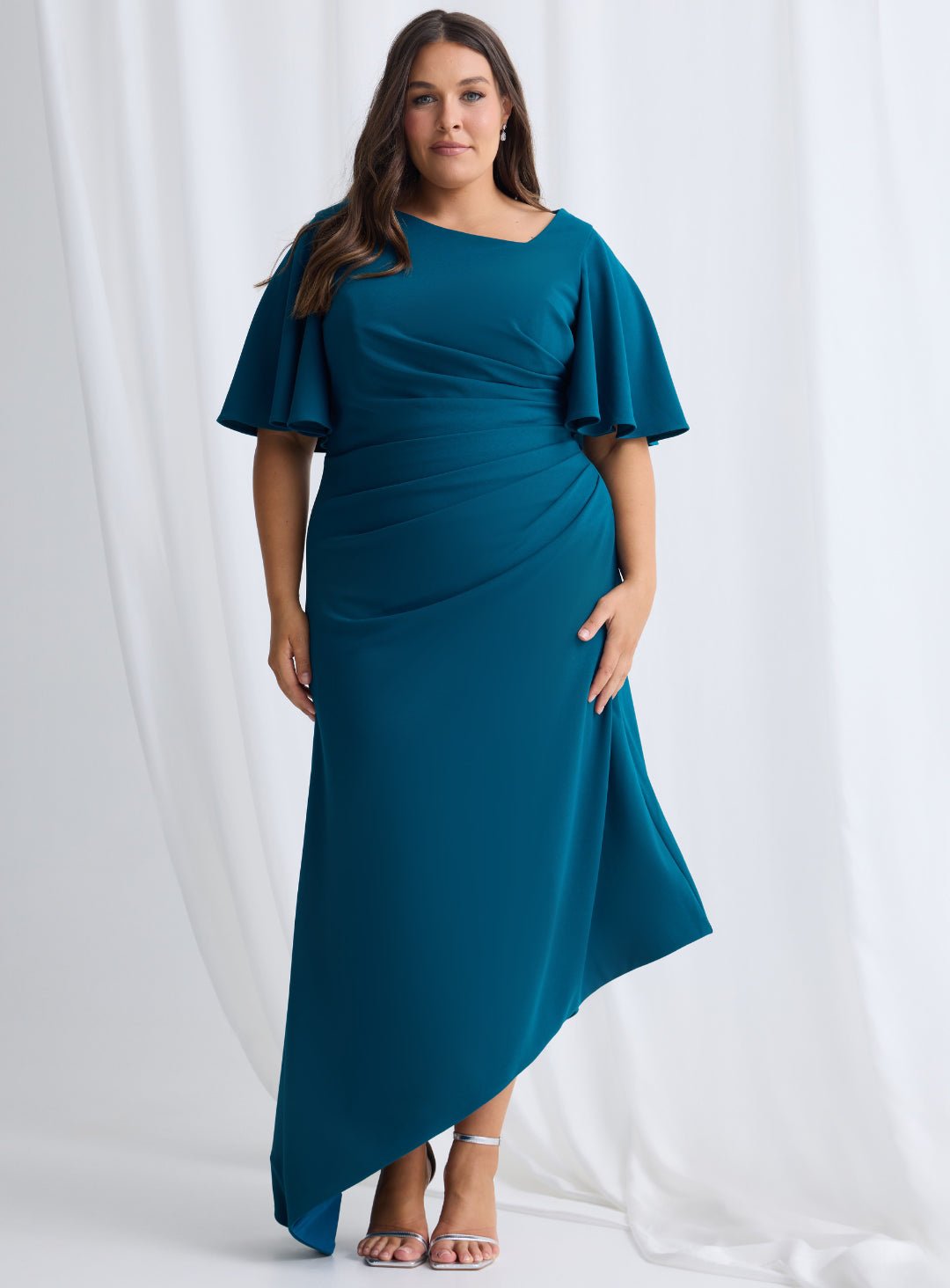 Martha Asymmetric Hem Midi - Dress - Trellis Lane