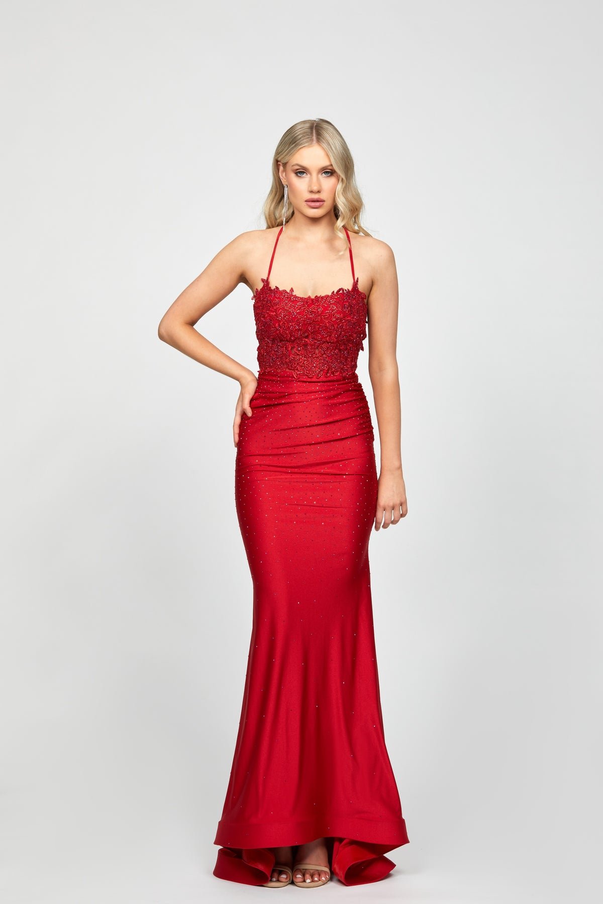 Alamaya Scoop Gown Red - Dress - Bariano