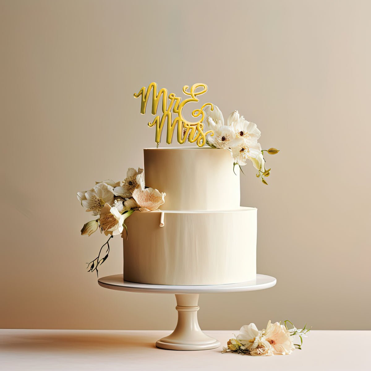 Mr & Mrs Cake Topper - Giftware - Cake and Candle
