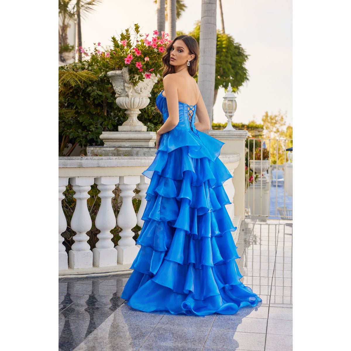 Moonlight Organza Strapless Tiered Gown - Dress - Juliet