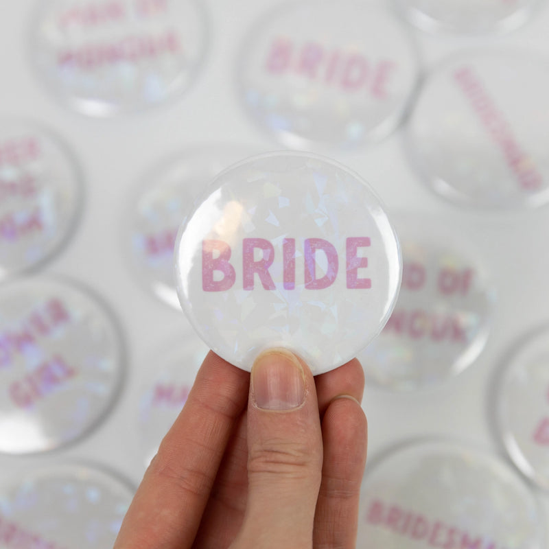 Holographic Bride Badge - Giftware - Honey Fawn Boutique