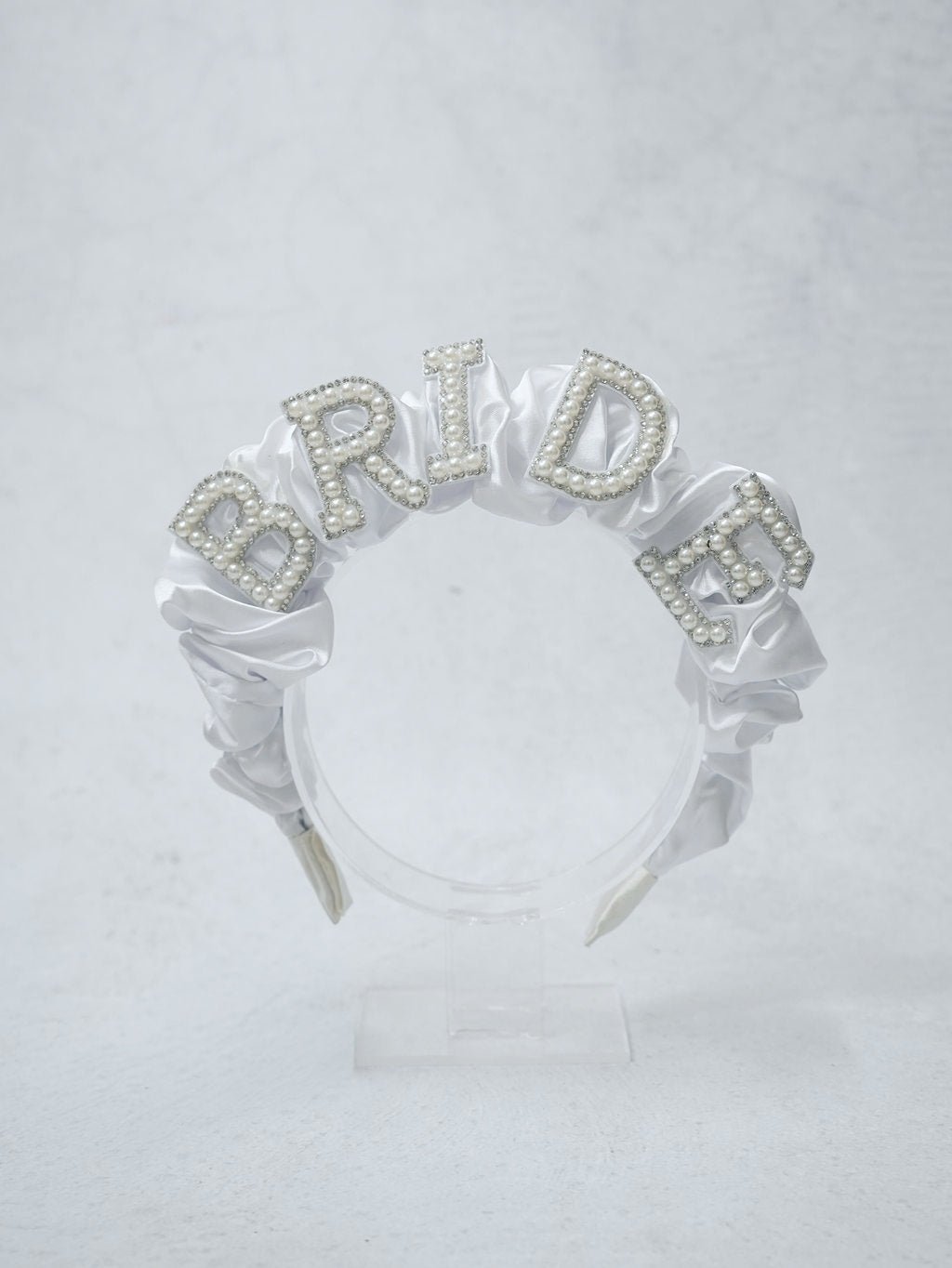 Pearl & Silk Scrunchie BRIDE Headband - Giftware - Honey Fawn Boutique