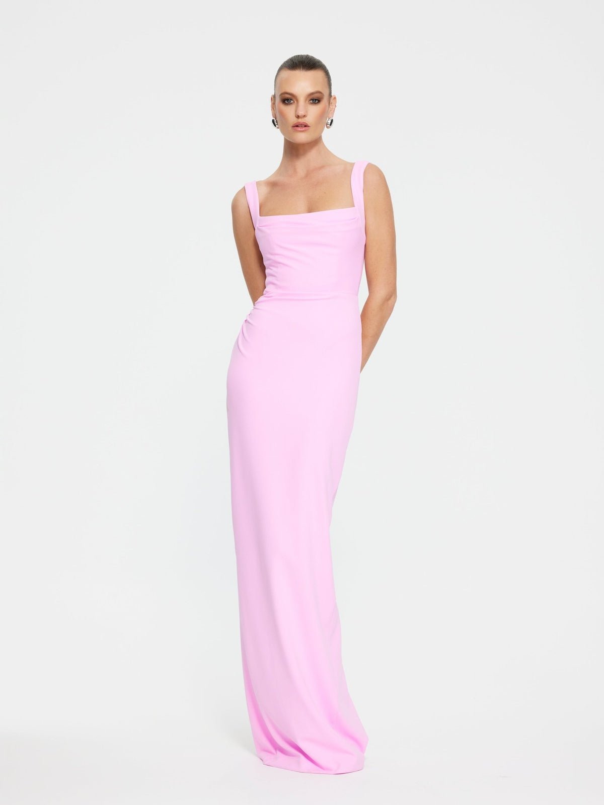 Marbella Gown Taffy Pink - Dress - Effie Kats