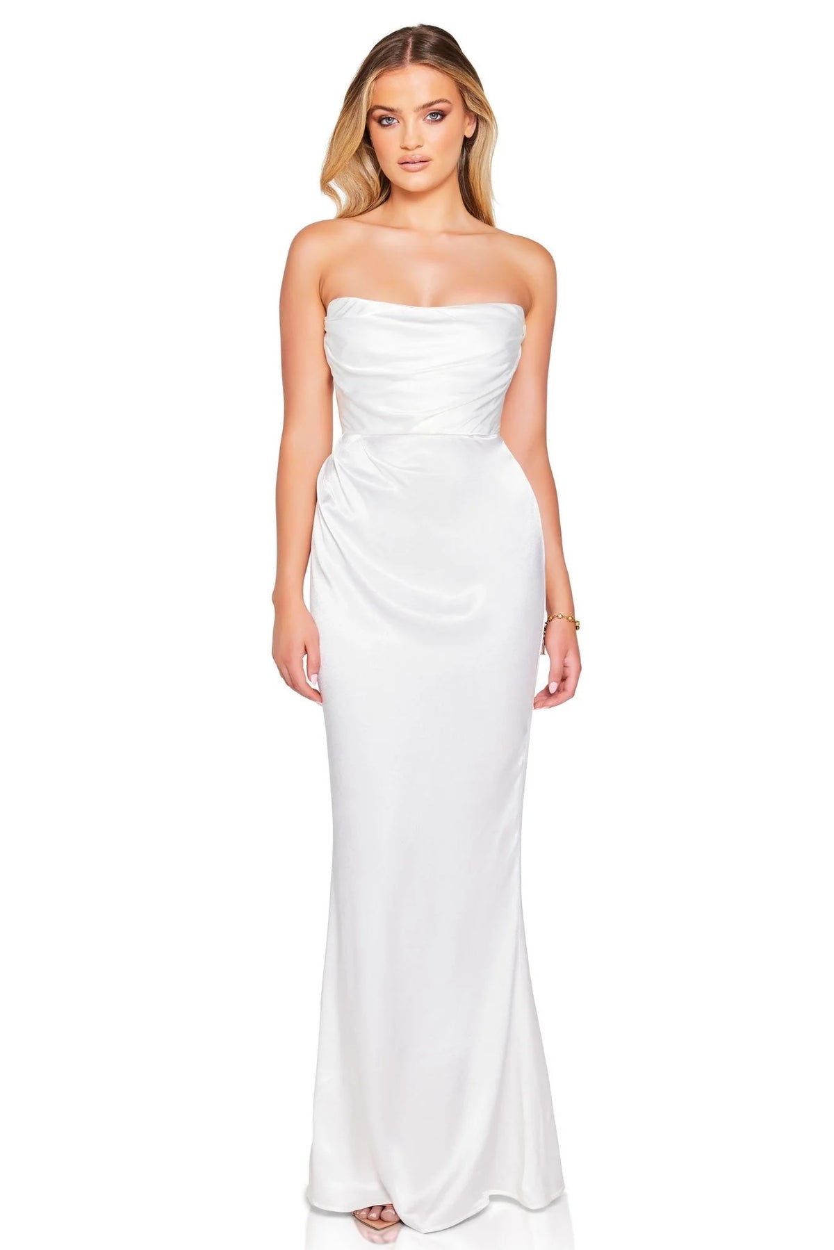 Emilie Strapless Gown White - Dress - Nookie