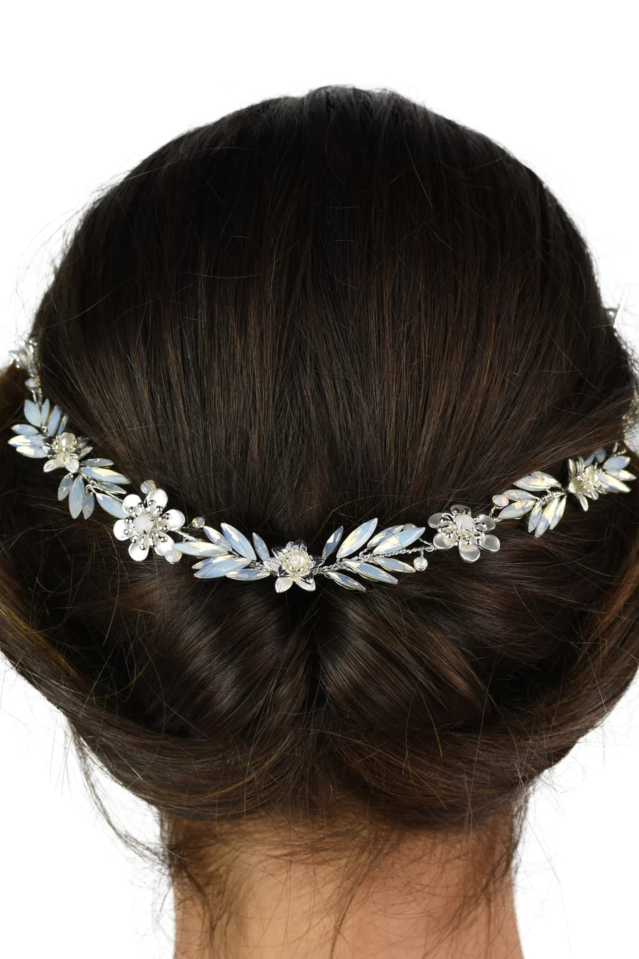 Georgina White Opal Hair Vine Silver - Jewellery - Windsor Bridal Jewellery